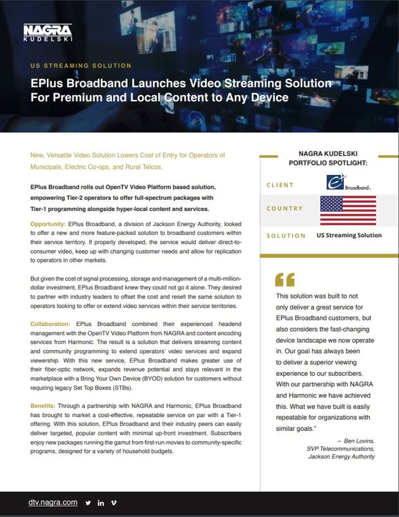 Electric cooperative broadband picture